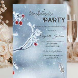 Invitation Branches de Winter Wonderland pour l'enterrement d