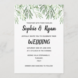 Invitation Branches d'olive