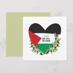 Invitation Branches du drapeau et de l'olivier palestiniens