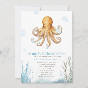 Invitation Bras pleins coeurs encore plus pleins Baby Shower