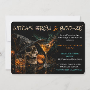 Invitation Brassage de sorcière & Boo ze Cocktail gothique d'