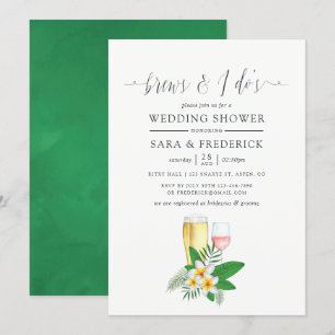 Invitation Brassages aquarelle tropicale avant le jour J