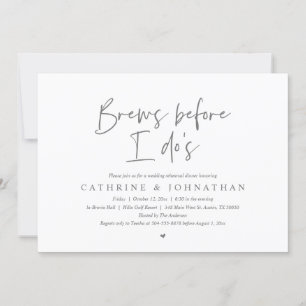 Invitation Brasse avant moi, Dîner de répétition Mariage