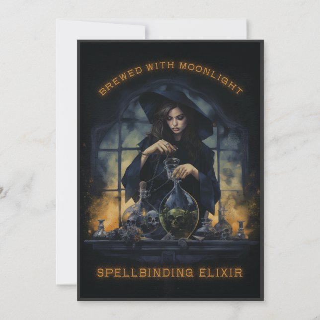 Invitation Brassée avec la sorcière du clair de lune (Devant)
