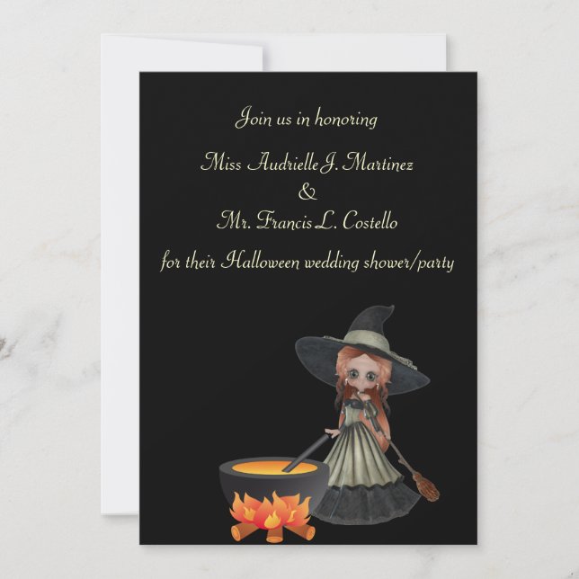 Invitation "Brasser un Wedding shower" - Costume Party (Devant)