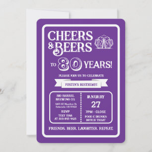 Invitation Brasserie Pub Anniversaire Acclamations et Bières