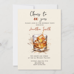 Invitation Bravo à... Fête d'anniversaire Whiskey
