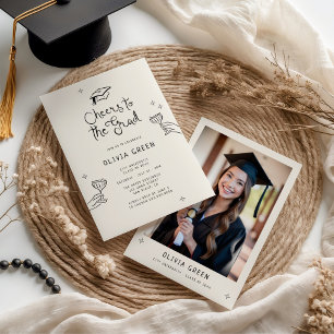 Invitation Bravo à la main pour la Grad Grad Graduation