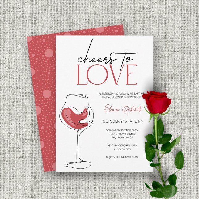 Invitation Bravo à l'amour | Fête des mariées de dégustation  (Créateur téléchargé)