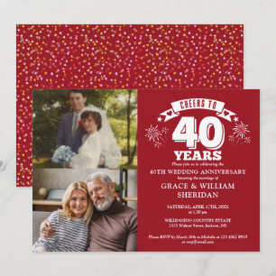 Invitation Bravo à Ruby 40e anniversaire de Mariage 2 Photo