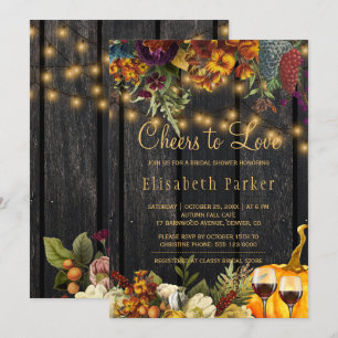 Invitation Bravo pour aimer vin rustique test douche nuptiale