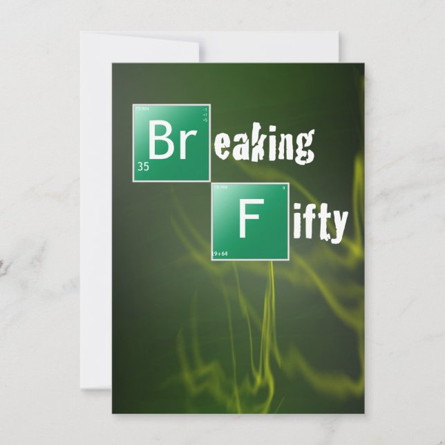 Invitation Breaking 50th Birthday Party (Devant)