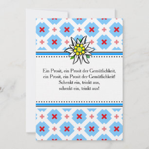 Invitation Brettchen Oktoberfest Einladung blau pourt