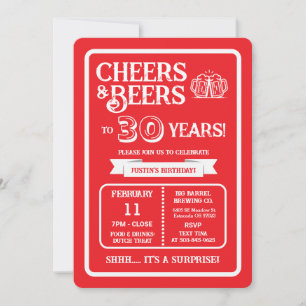 Invitation Brewery Surprise Trinque et Bières pour 30 Ans