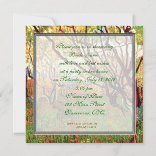 Invitation brida shower, Orchard en Blossom Vincent van Gogh