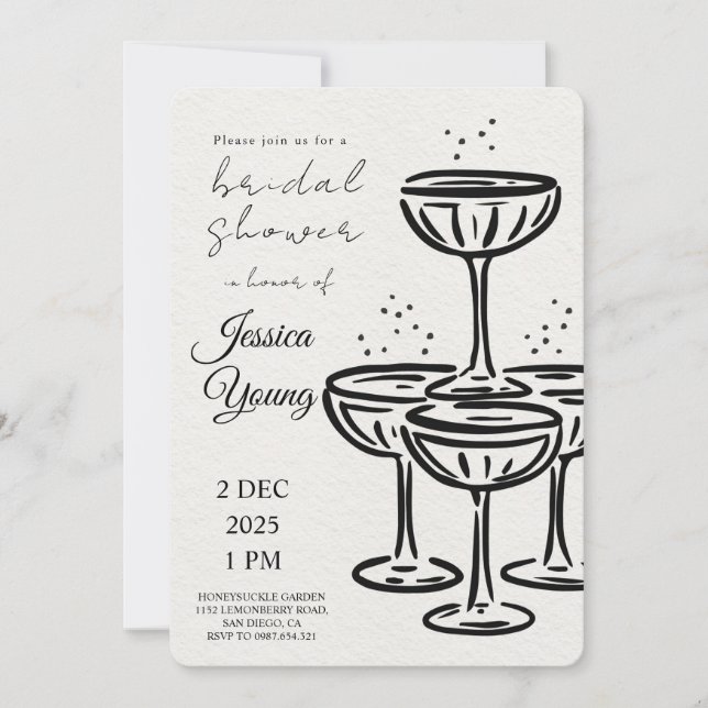 Invitation Bridal Bash & Cocktail Call (Devant)
