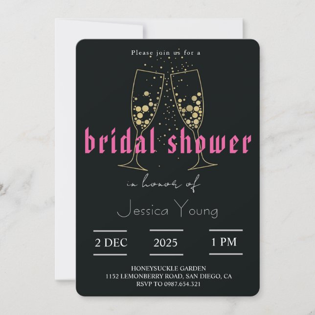 Invitation Bridal Bash & Cocktail Call (Devant)