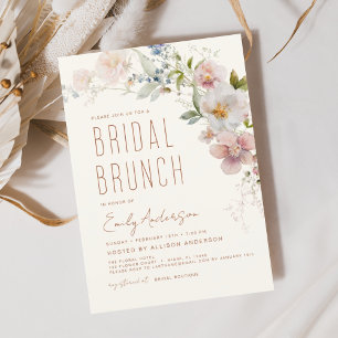 Invitation Bridal Brunch Fleur sauvage Boho Elegant Douche