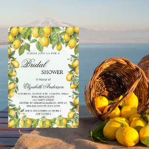 Invitation Bridal douche citrons verdure élégante
