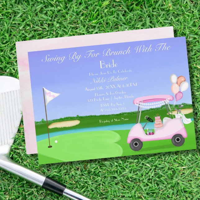 Invitation Bridal Golf Panier Fête des mariées Brunch Party (Créateur téléchargé)