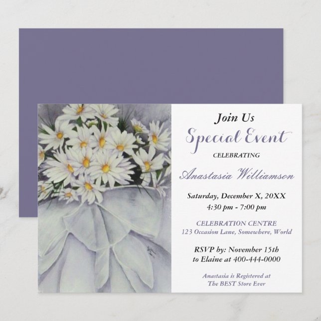 INVITATION BRIDAL PARTY (Devant / Derrière)