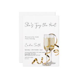 Invitation BridalDouche champagne minimale