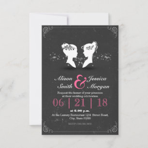 Invitation Bride and Bride - Lesbian wedding