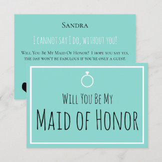 Invitation BRIDE & Bridesmaitres Be My Maid Honor Shower Part