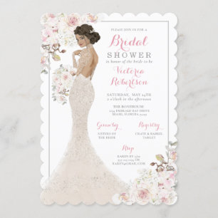Invitation Bride de Parties scintillant Glam en Fête des mari