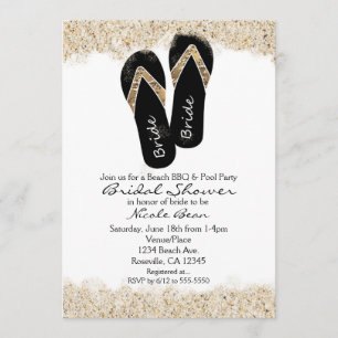 Invitation Bride Flip Flop Sandales Summer Beach Fête des mar