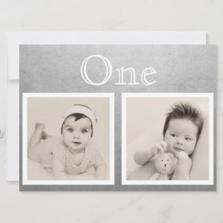 Invitation Bride Groom âge personnalisé Silver Numéro de tabl