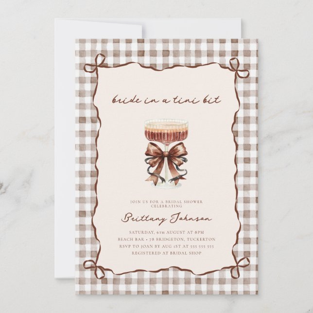 Invitation Bride in a Tini Bit Rustic Bridal Shower (Devant)