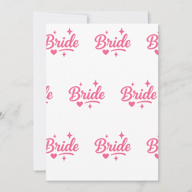Invitation Bride Neon rose (Devant)