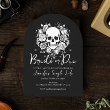 Bride or Die Floral Skull Bachelorette Party