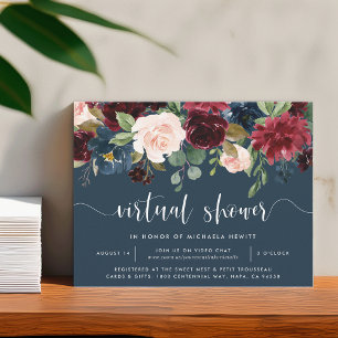 Invitation Bride ou Baby shower virtuel en fleur radiante