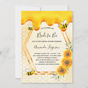 Invitation Bride to Bee or doux gouttes de miel nuptiale douc