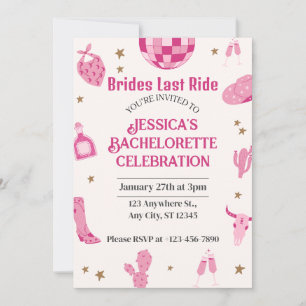 Invitation Brides Dernier Ride Bachelorette Week-end Itinérai
