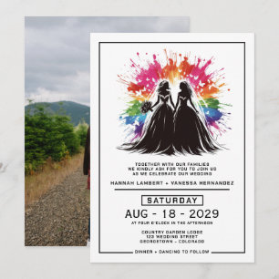 Invitation Brides Rainbow Burst Mariage