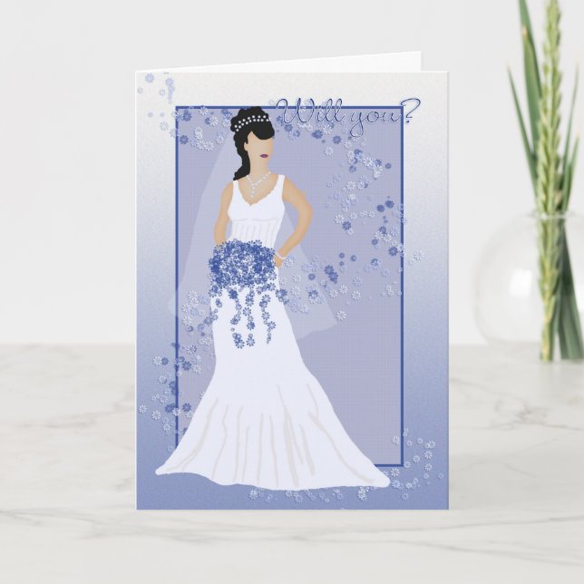 Invitation Bridesmaid Card veut you be my bridesmaid with wed (Devant)
