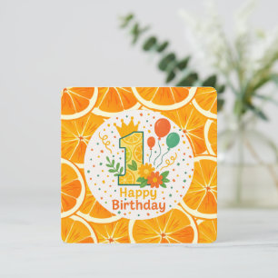Invitation Bright Citrus Premier anniversaire
