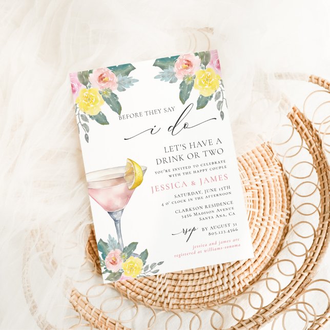 Invitation Bright Cocktail Wedding shower (Créateur téléchargé)