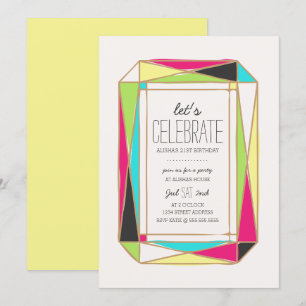 Invitation Bright Gem fête d'anniversaire
