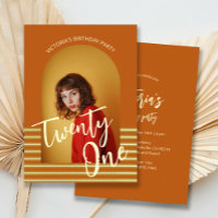 Bright Orange Arch Photo 21e fête d'anniversaire