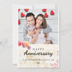 Invitation Bright White Elegant Joyeux Anniversaire