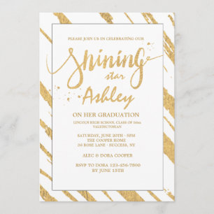 Invitation brillante de rayures