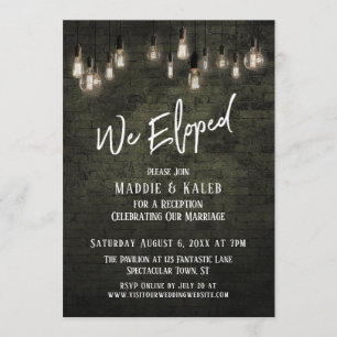 Invitation Brique industrielle avec lumières d'Edison Nous no