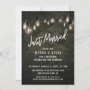 Invitation Brique industrielle avec lumières Edison Tout just