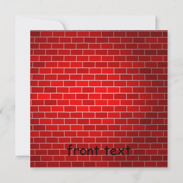 Invitation Brique rouge avec Arrière - plan Spotlight (Devant)