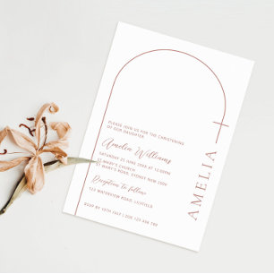 Invitation Brisage rose simple à demi-arc