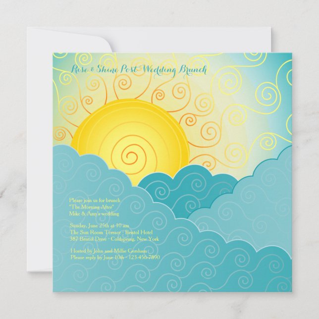 Invitation Briser Sun Post Mariage Brunch (Devant)
